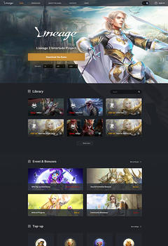 Темний і світлий HTML-шаблон Lineage 2