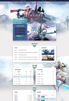 Mu Liberty Game Website Template